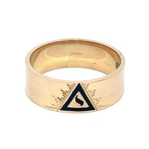 Estate 14k Mens Masonic Ring 071475