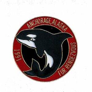 1991 Official Fur Rondy Collector Pin - Rondy Value Listing $49.00