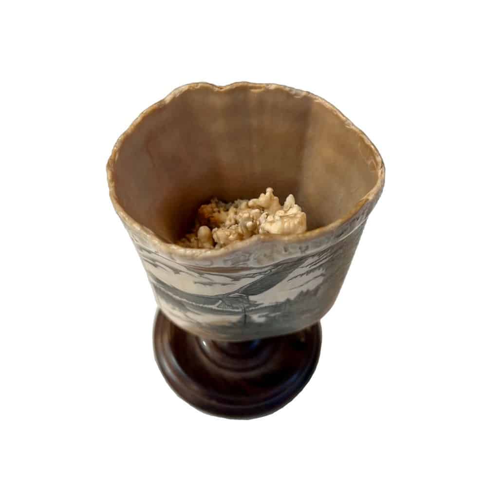 Scrimshaw Ivory, Alaska Mint, Eagle Nest, 073497 $2450, 3.5" diameter base, about 7" tall