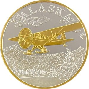 Super Cub on Skis Aviation Medallion