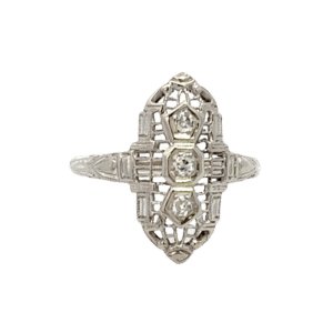 Estate, Ring, Diamond, Alaska Mint, 14k, sz7.5, JU 3/4” tall, 073960 $545