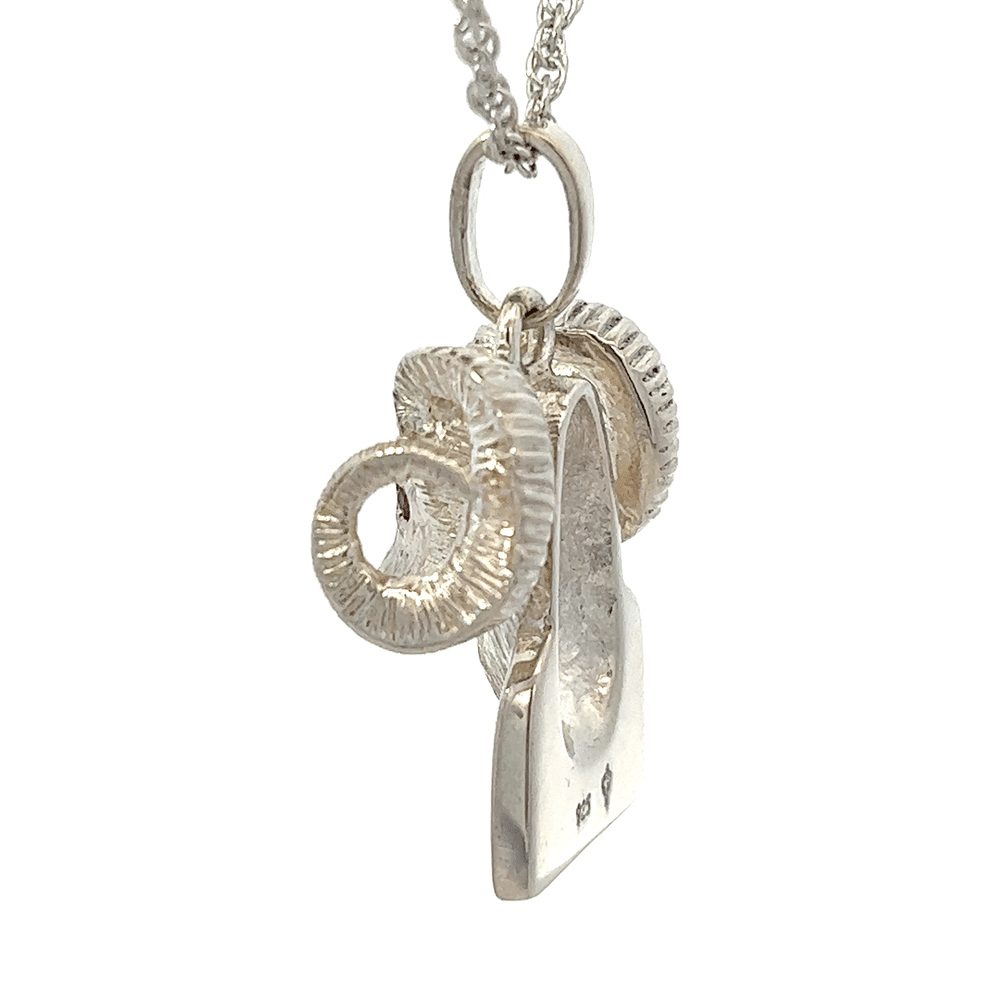 Gold Nugget, Ram, Pendant, Sterling Silver, Alaska Mint, P-187-SS, $590