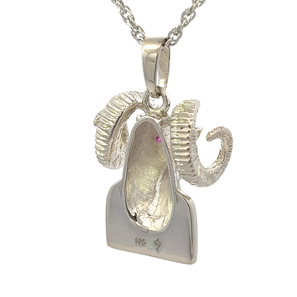 Gold Nugget, Ram, Pendant, Sterling Silver, Alaska Mint, P-187-SS, $590