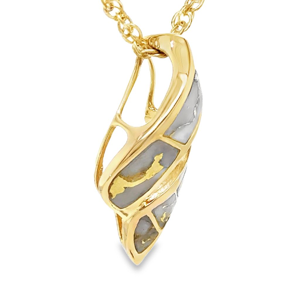 This gold quartz necklace is a stunning piece to add to your collection