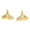 Whale Tail Post Gold Quartz Earrings, Alaska Mint
