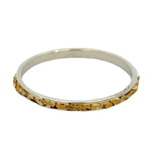 Mens, 2m, White Gold, Nugget Ring, Alaska Mint