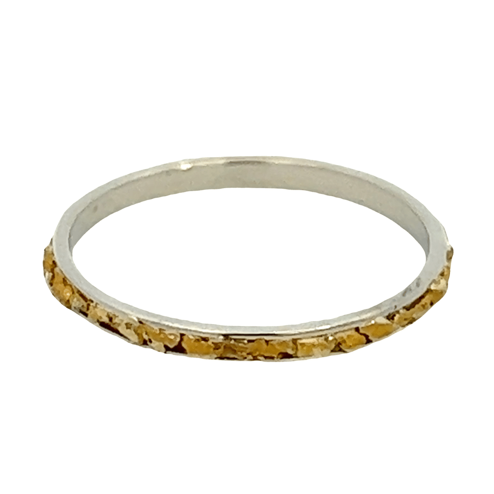 Mens, 2m, White Gold, Nugget Ring, Alaska Mint