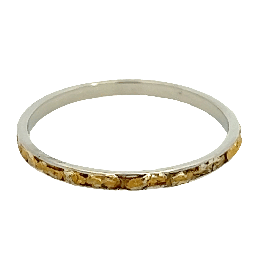 Mens, 2m, White Gold, Nugget Ring, Alaska Mint