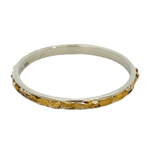 Mens, 2m, White Gold, Nugget Ring, Alaska Mint