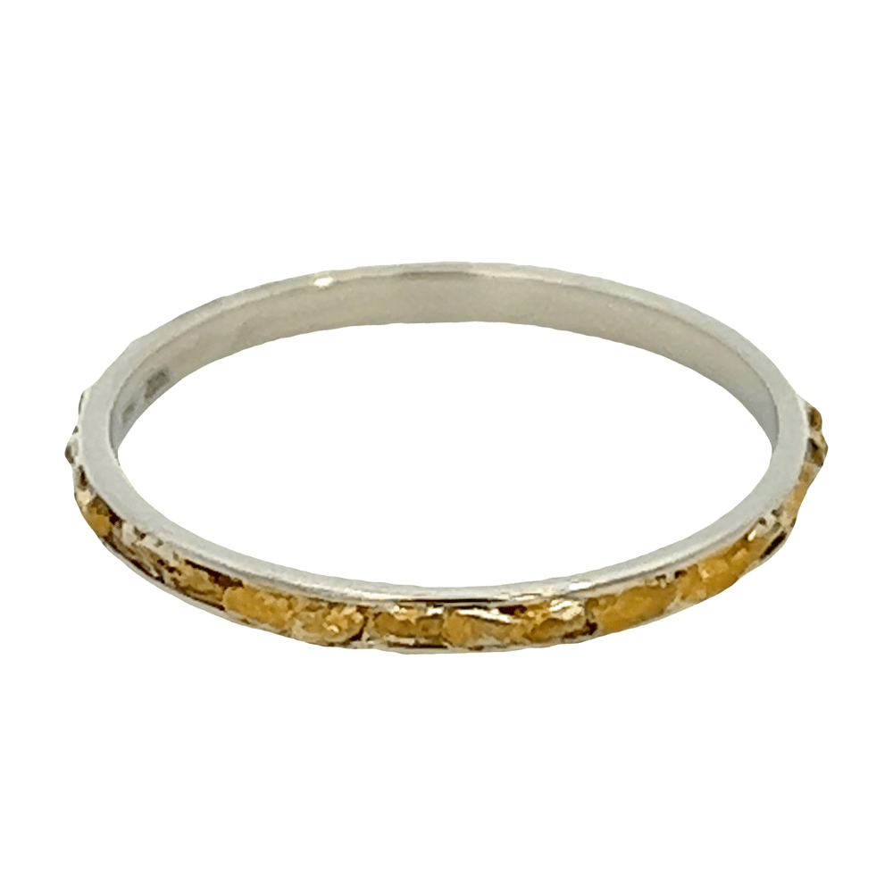 Mens, 2m, White Gold, Nugget Ring, Alaska Mint