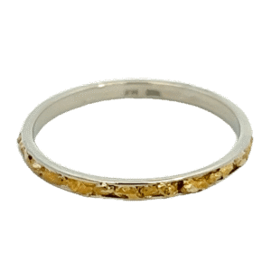 Mens, 2m, White Gold, Nugget Ring, Alaska Mint