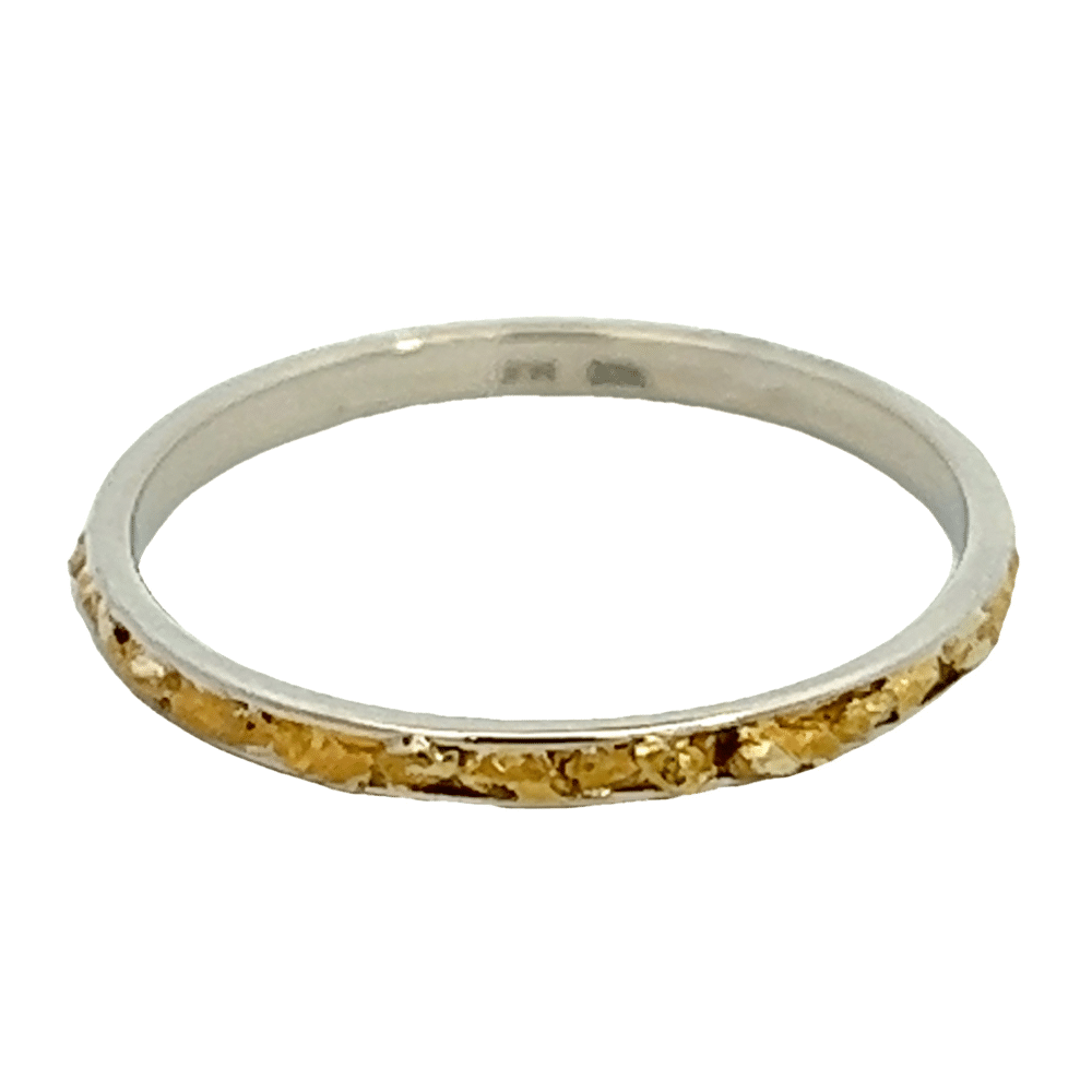 Mens, 2m, White Gold, Nugget Ring, Alaska Mint