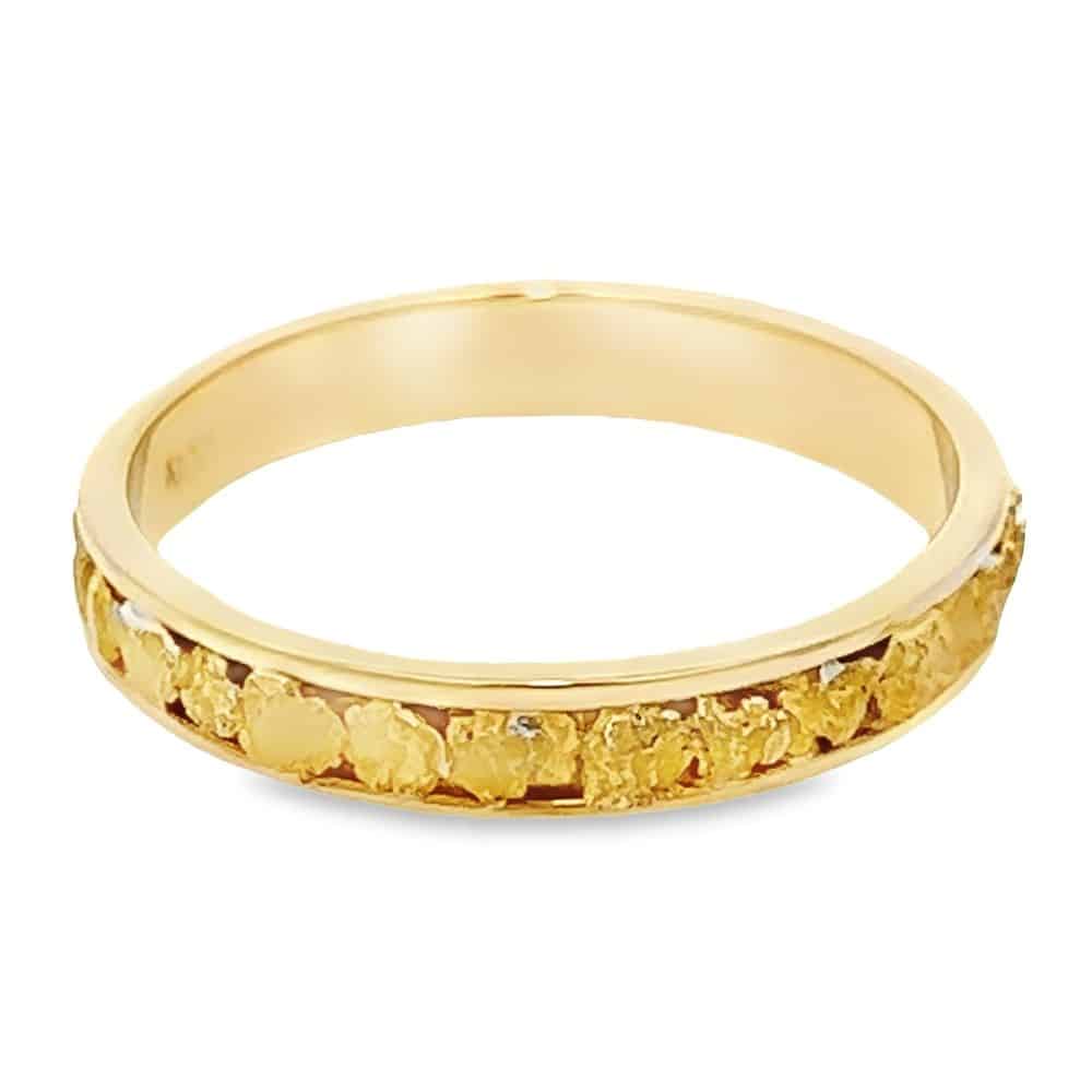 4mm Men's Gold Nugget Ring - Image 2