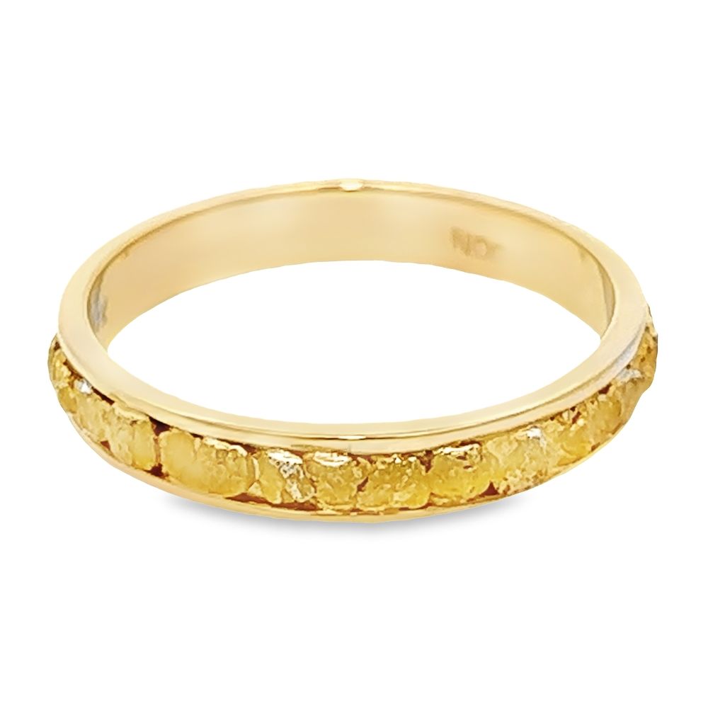 4mm Men's Gold Nugget Ring, Alaska Mint