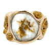 Gold Quartz & Nugget Men's Ring
