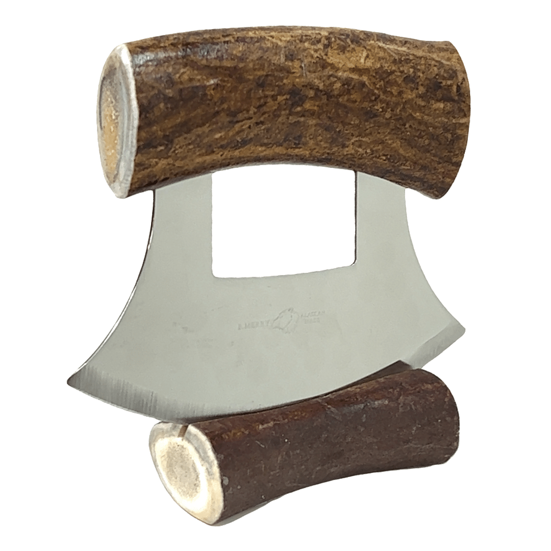 Caribou Antler Ulu Knife, Alaska Mint