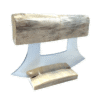Sun Bleached Moose Antler Ulu Knife, Alaska Mint