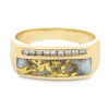 Men's Gold Quartz & Diamond Ring, Alaska Mint