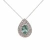 18k Pear Mint Paraiba Tourmaline & Diamond Necklace, Alaska Mint