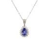 Platinum Pear Tanzanite & Diamond Necklace, Alaska Mint