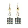 Oval White Topaz & Irradiated Blue Diamond Drop Earrings, Alaska Mint