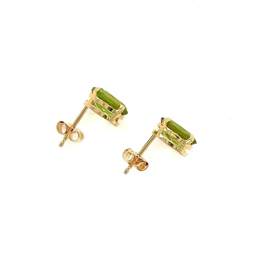 Oval Peridot Stud Earrings, Alaska Mint