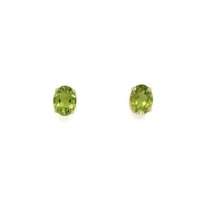 Oval Peridot Stud Earrings, Alaska Mint