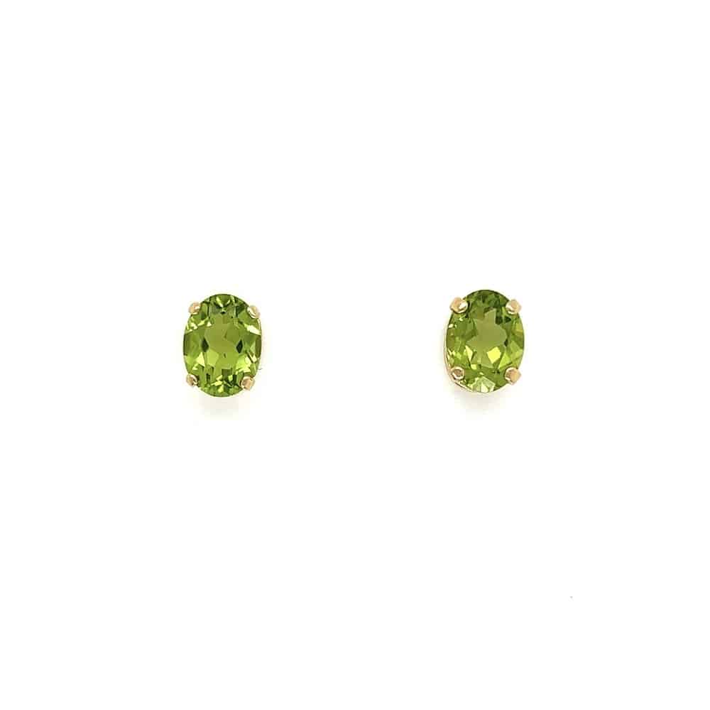 Oval Peridot Stud Earrings, Alaska Mint