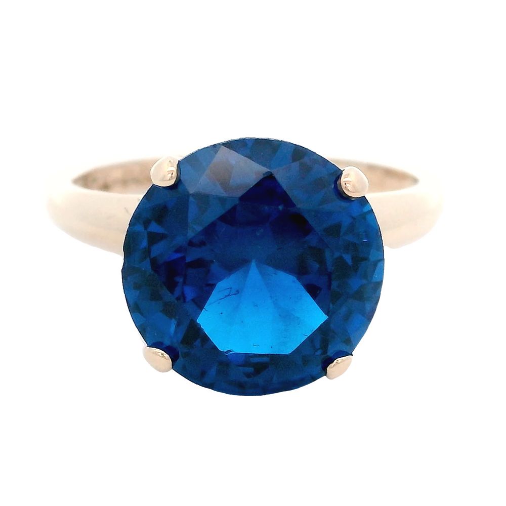 Synthetic Blue Spinel Ring, Alaska Mint