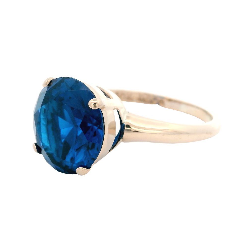 Synthetic Blue Spinel Ring, Alaska Mint