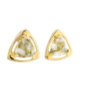 Gold Quartz Earrings