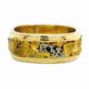 Men's Platinum & Gold Nugget Ring, Alaska Mint