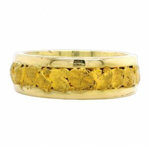 Men's Gold Nugget Ring, Alaska Mint