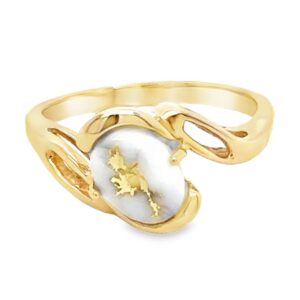 Gold Quartz Ladies Rings