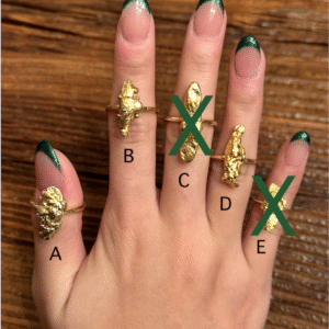 Ladies Gold Nugget Rings