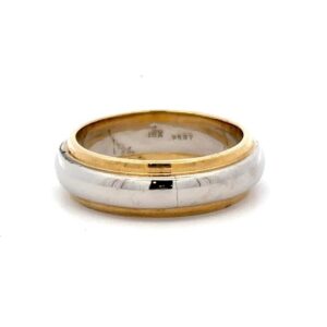 Estate Men's Two-Tone 18k Gold and Platinum Ring 070758