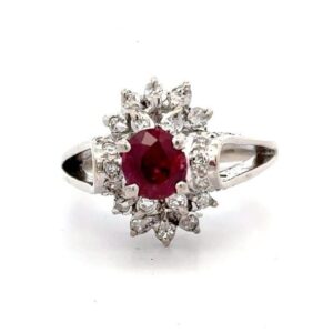 Estate Ruby & Diamond Ring 071935