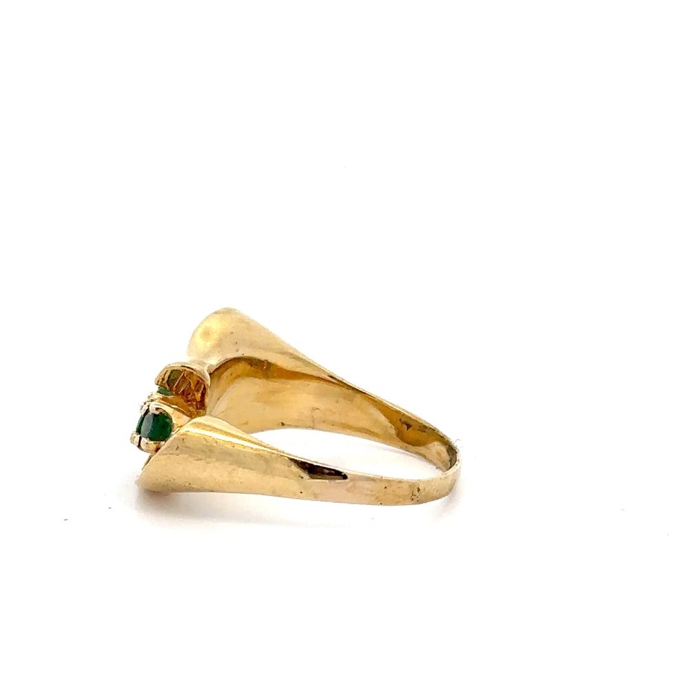 Estate Lady's Emerald & Diamond Ring 073971 - Image 2