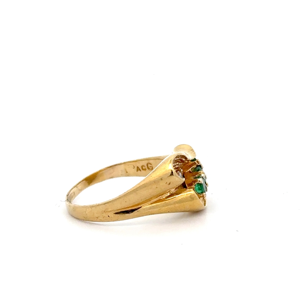 Estate Lady's Emerald & Diamond Ring 073971 - Image 3