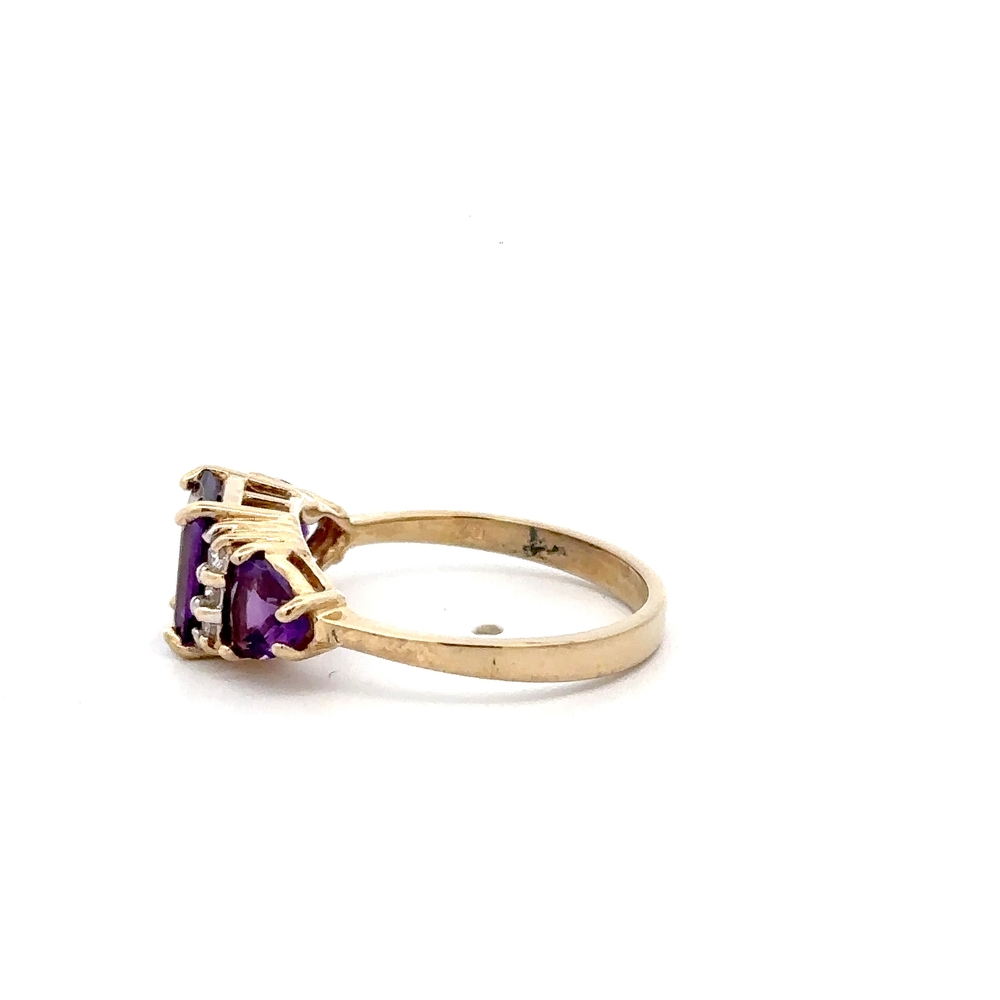 Estate Amethyst & Diamond Ring 075846 - Image 3
