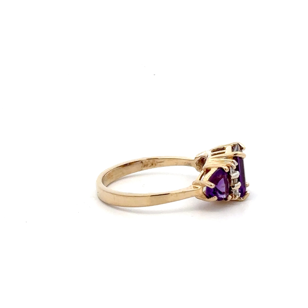 Estate Amethyst & Diamond Ring 075846 - Image 2