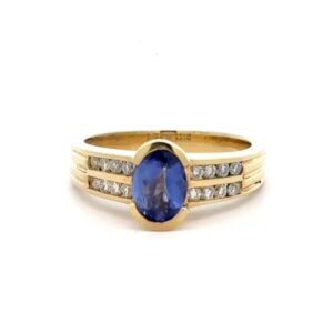 Estate Lady's Tanzanite & Diamond Ring 076532