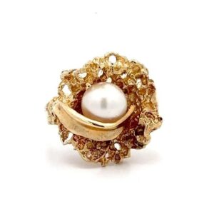 Estate Lady's Pearl Ring 090229