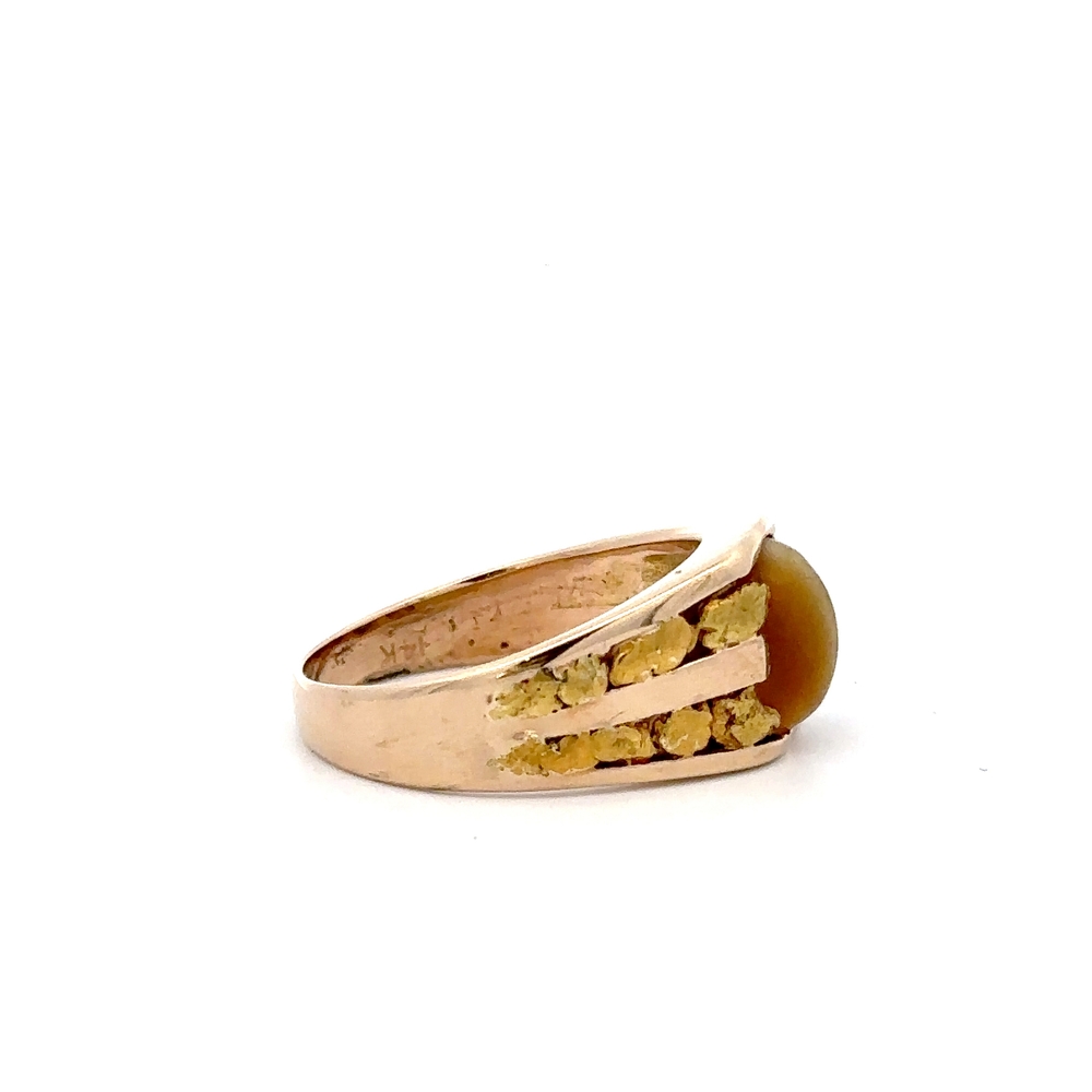 Estate Men's Nugget & Tiger Eye Ring 090504 - Image 3