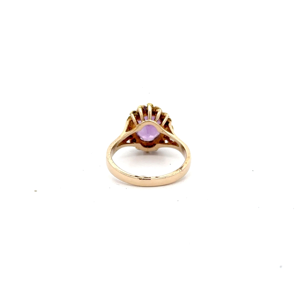 Estate Amethyst & Natural Gold Nugget Ring 071550 - Image 2