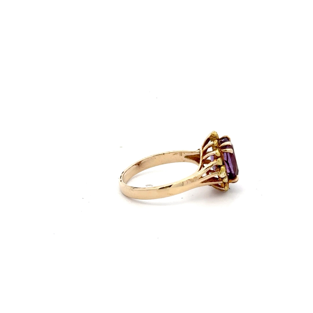 Estate Amethyst & Natural Gold Nugget Ring 071550 - Image 3