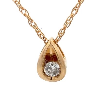 Estate Diamond Pendant 071692