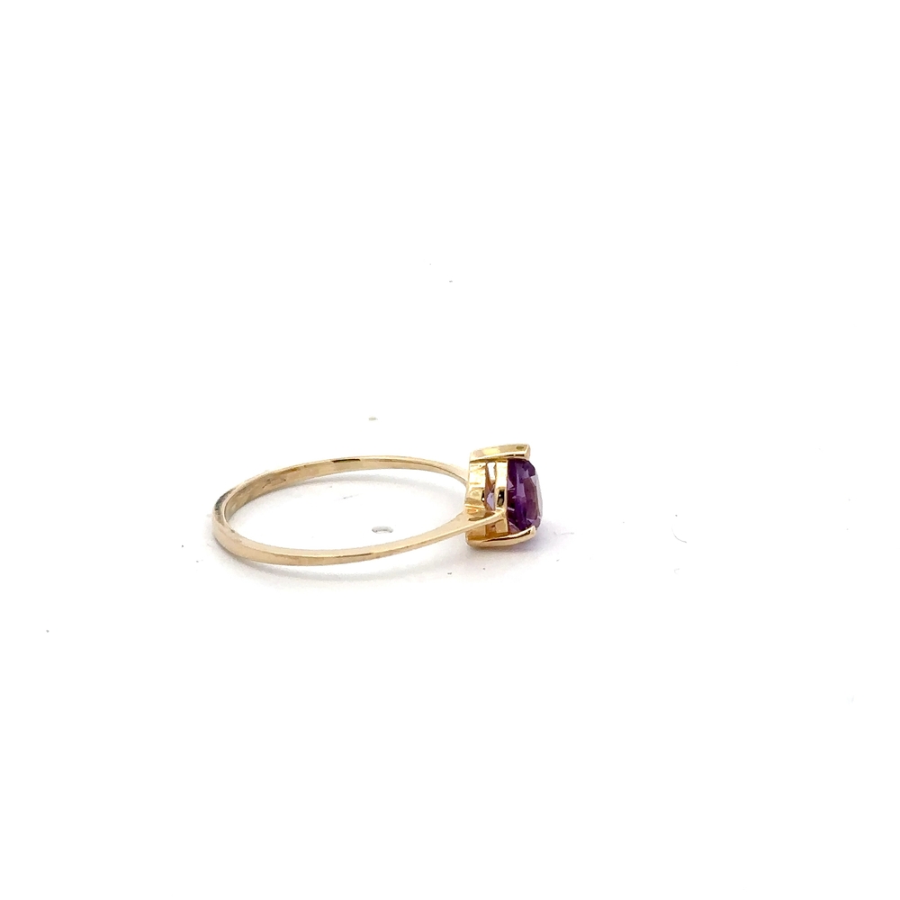 Estate Lady's Amethyst Solitaire Ring 071931 - Image 4