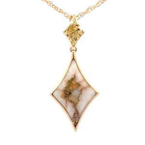 Nugget & Gold Quartz Pendant P3307-GQ