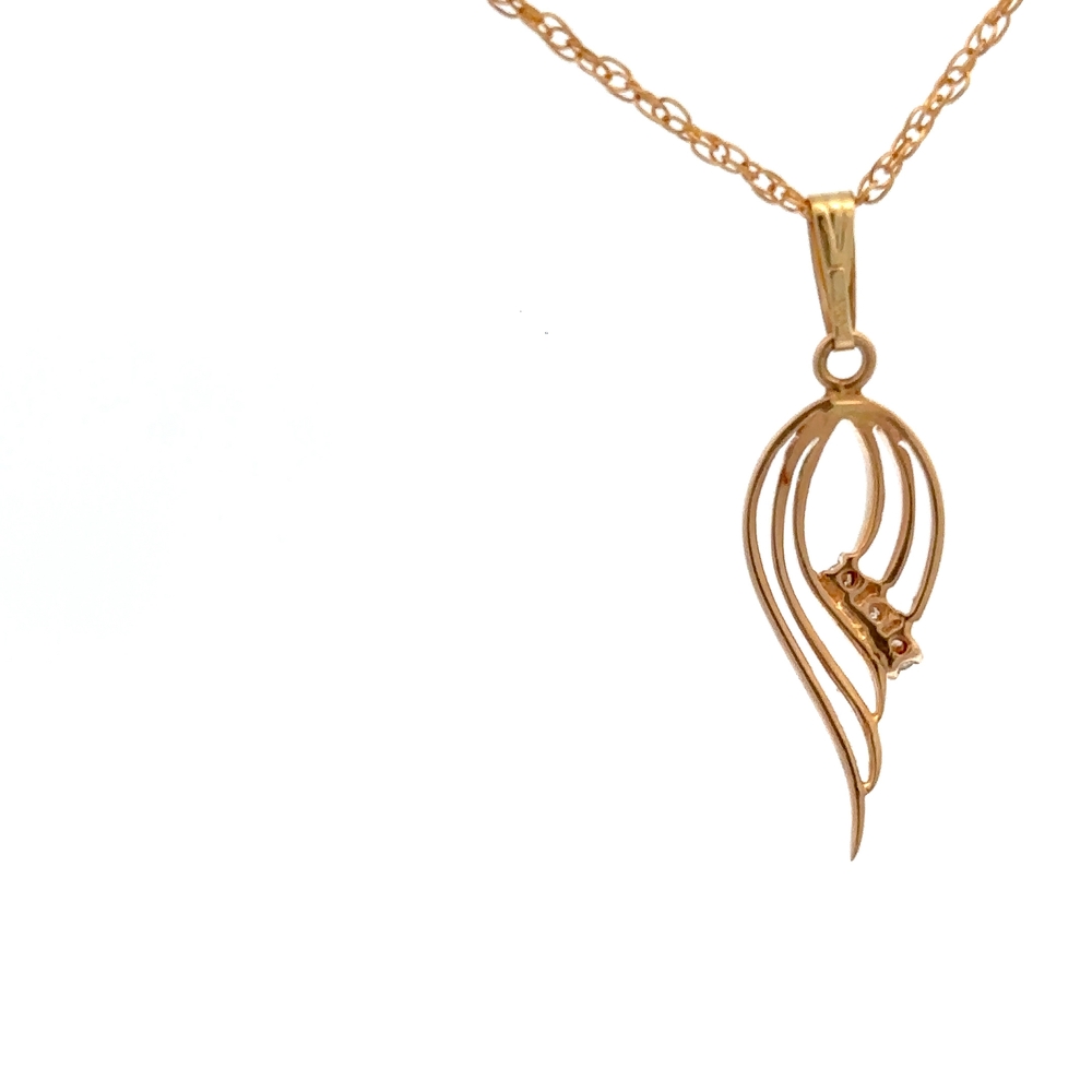 Estate Diamond Pendant 090048 - Image 2